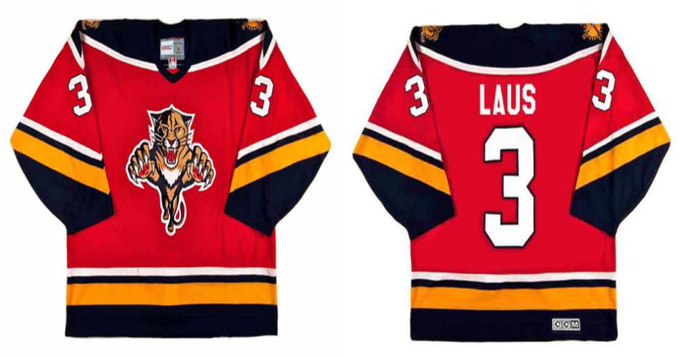 2019 Men Florida Panthers #3 Laus red CCM NHL jerseys